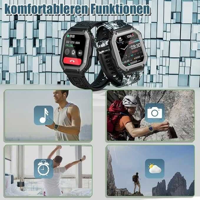 Smartwatch męski z funkcją telefonu 1,8"
