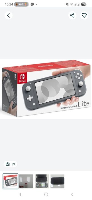 Nintendo switch lite szare w stanie idealnym karta 64G