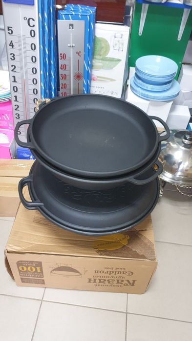 Wok чавунний 8л- 12л кришка гриль