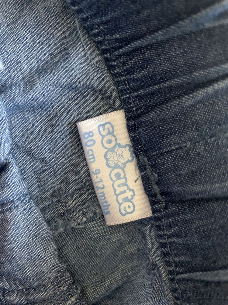 Spodenki jeansowe niebieskie rozmiar 80 Pepco