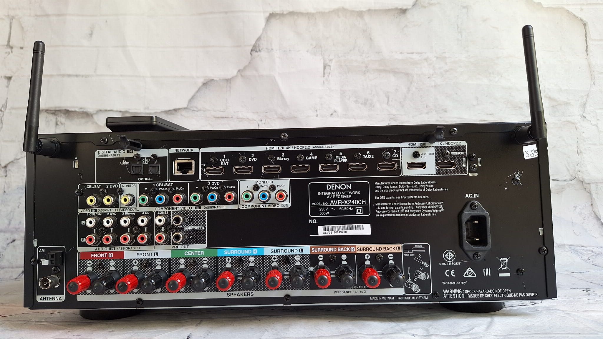 7.2 Denon AVR-X2400 Heos Wifi BT 4k arc  spotify net radio Atmos