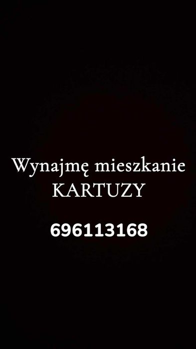 Mieszkanie 2 pokojowe PARTER Kartuzy
