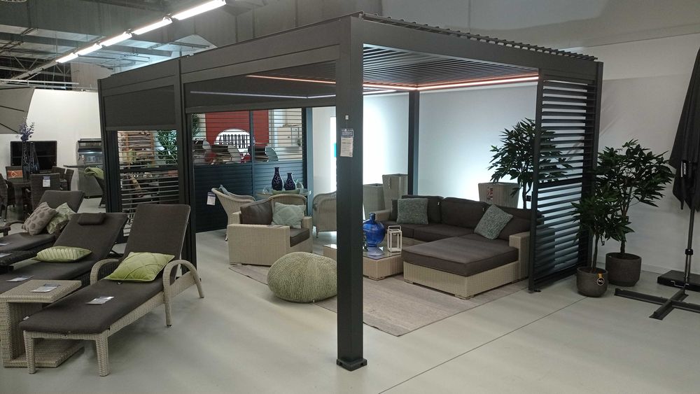 Elektryczna pergola tarasowa PRIME z oświetleniem LED 4x6m