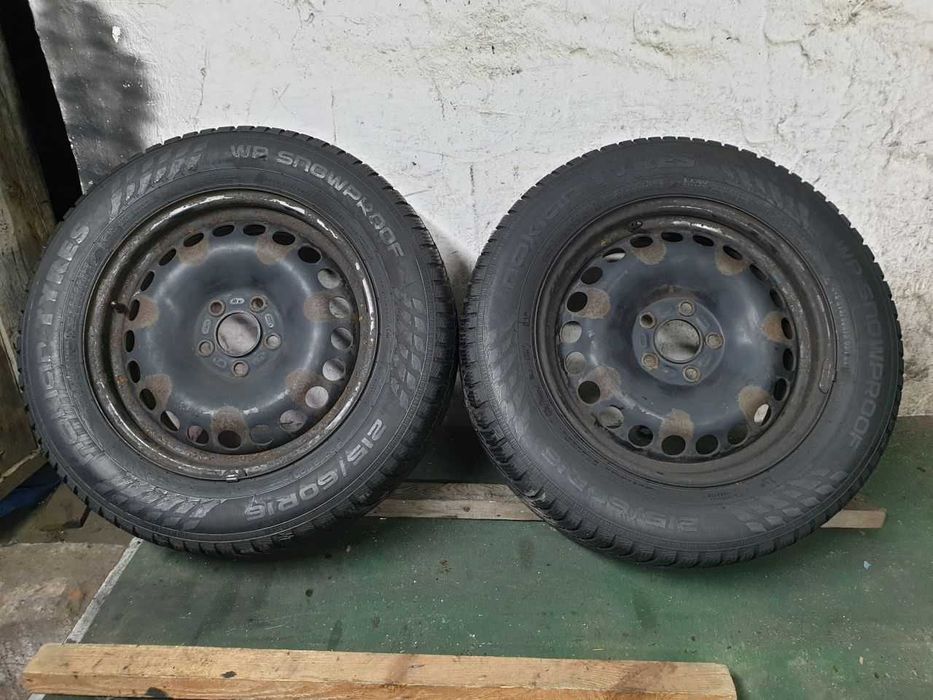 Dwie Felgi stal Ford Kuga S-max Galaxy R16 5x108 opony 215/60R16 7,8mm