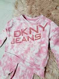 Dres DKNY JEANS 92 różowy tie dye dla dziewczynki ombre j. Nowy
