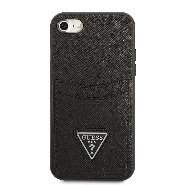 Etui Guess Saffiano Triangle Logo Cardslot na iPhone 7 / 8 / SE 2020 /