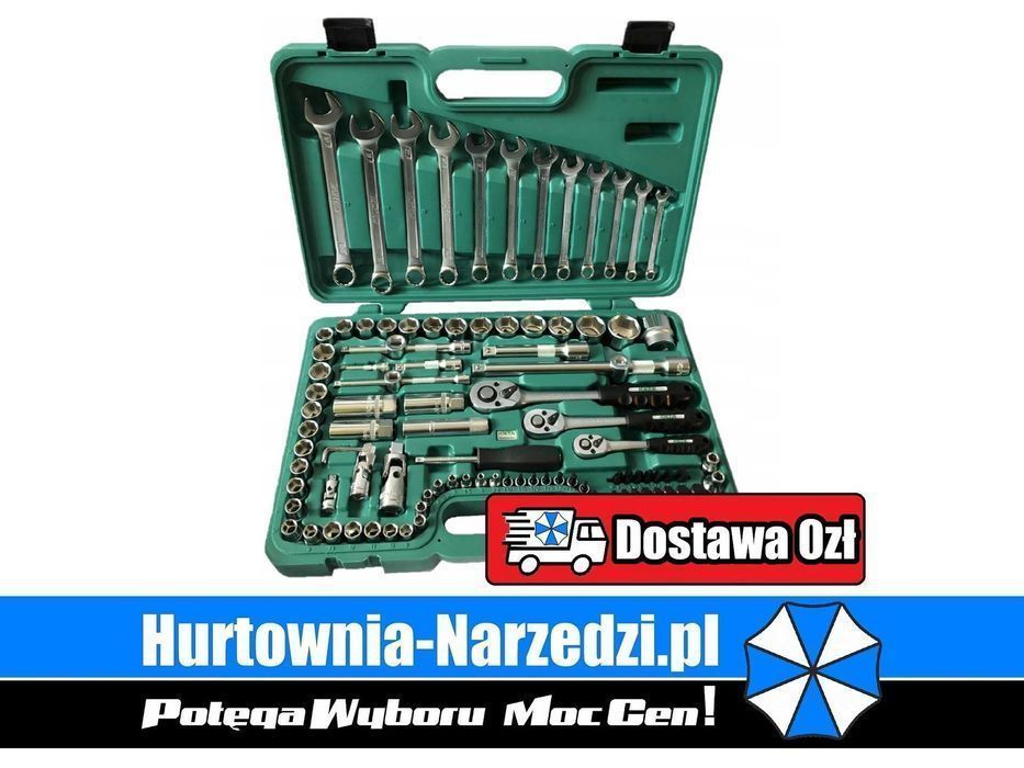 HONITON H4421 Zestaw kluczy nasadowych 111el Cr-V walizka narzędziowa