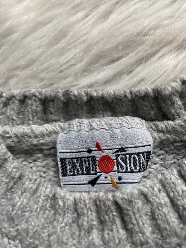 Szary dziergany sweter arctic Explosion 1,5/2 lata