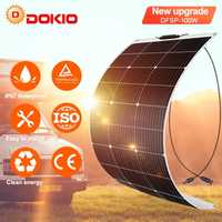 Гибкая солнечная панель, батарея 100 Вт, Dokio 100W