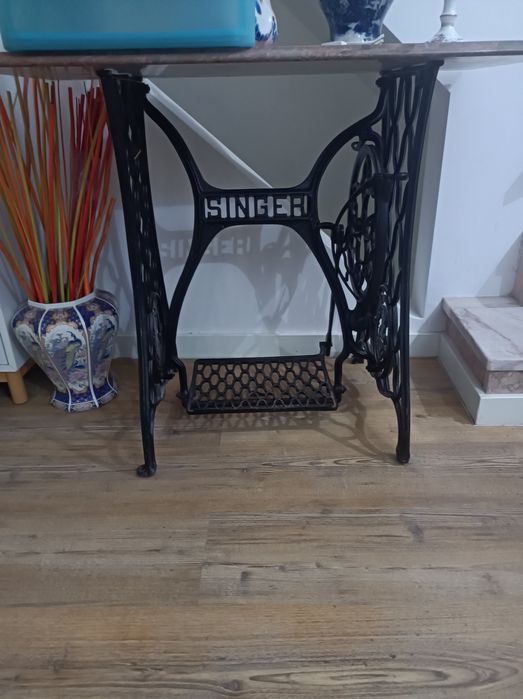 Mesa ina costura c.pedra marmore