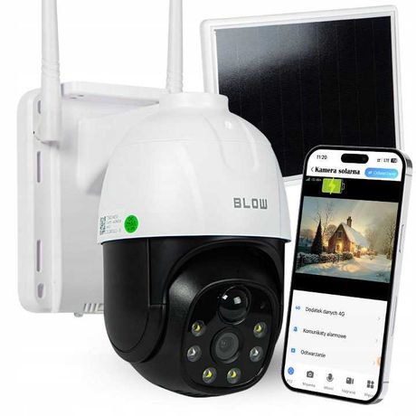 Kamera 4G PTZ 3MP Solar z akumulatorem 8W Detekcja ruchu powiadomienia