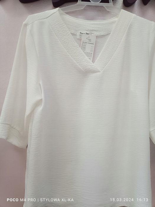 Bluzka Top Kasia Styl Biała L (40) -110 Biust