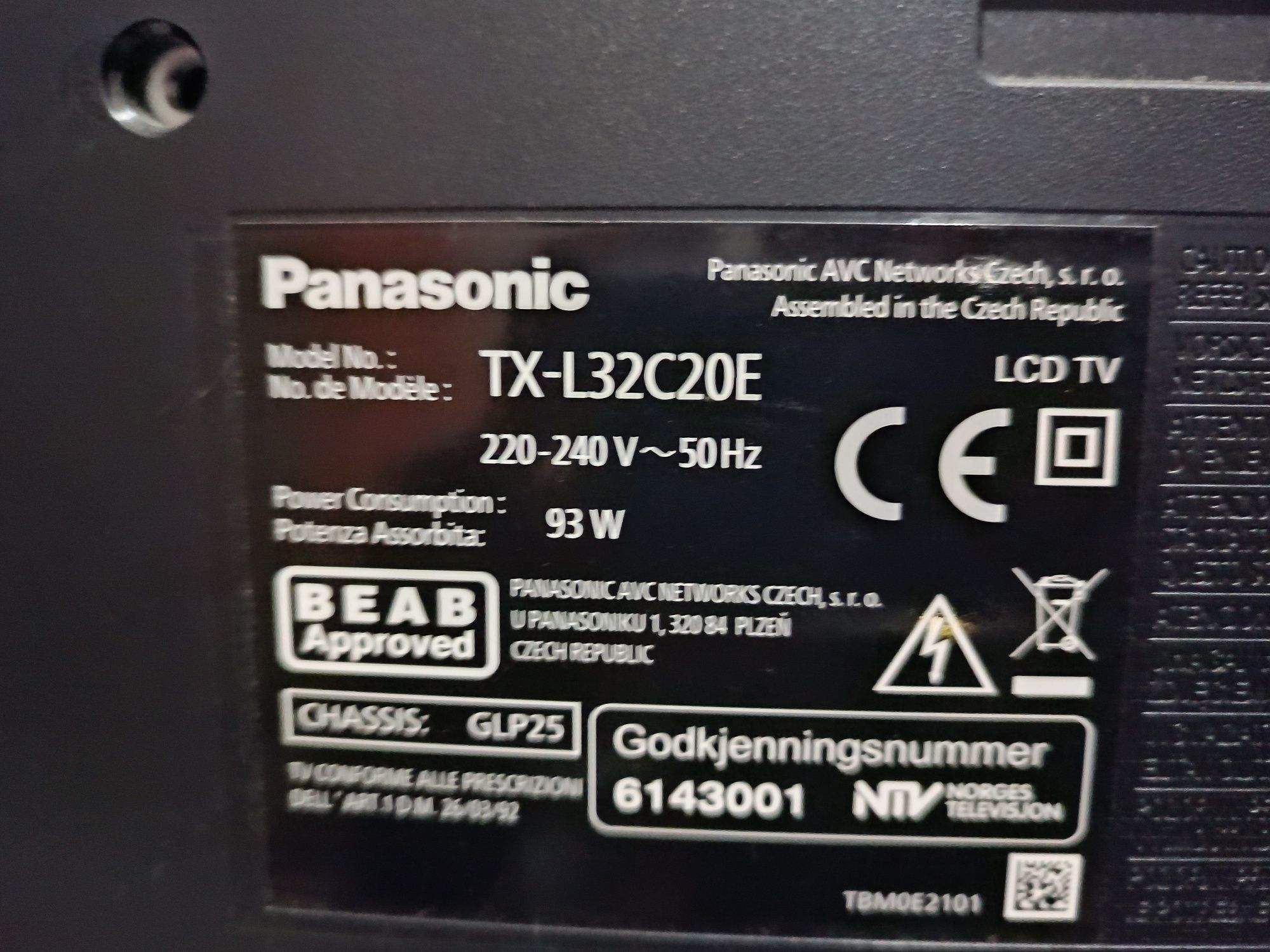 Телевізор Panasonic Viera TX-LR32C20e, 32 дюйма