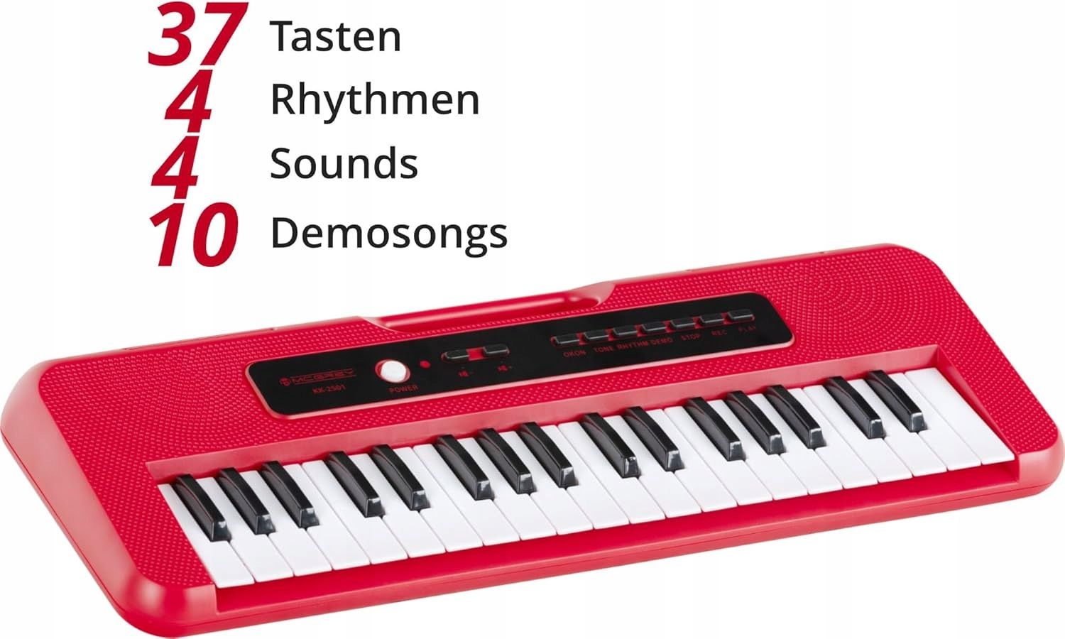 Keyboard Dla Dzieci Z Mikrofonem Zestaw 37 Klawiszy Uchwyt Do Noszenia