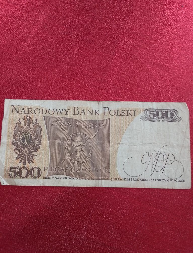 Banknot 500 zł 1982 FW