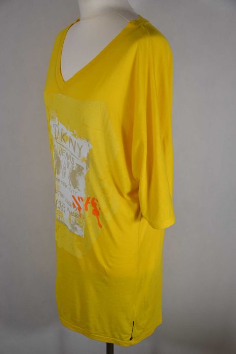 DKNY Jeans Koszulka Damska S Oversize Oryginalna Super Stan Bawełna