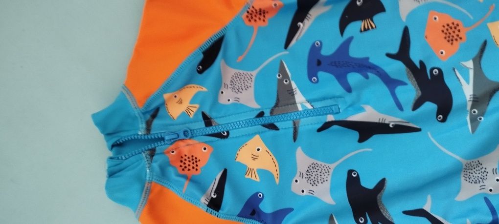 Strój kąpielowy dla chłopca 6-9m Baby shark Motyw morski kąpielówki