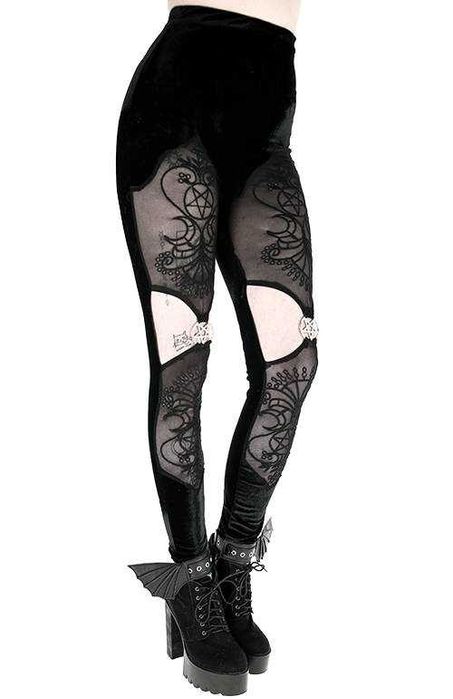 Spodnie RESTYLE goth pentagram witch killstar dollskill alternative