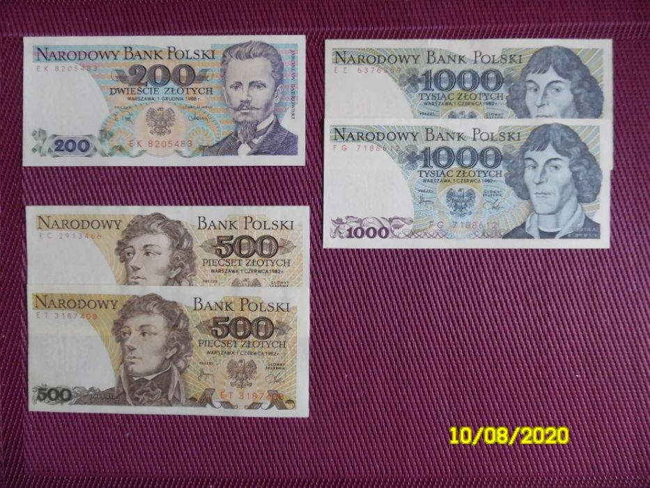 Sprzedam banknoty z okresu PRL