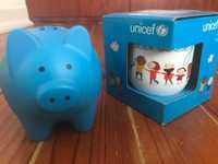 Mealheiro solidário e Caneca UNICEF