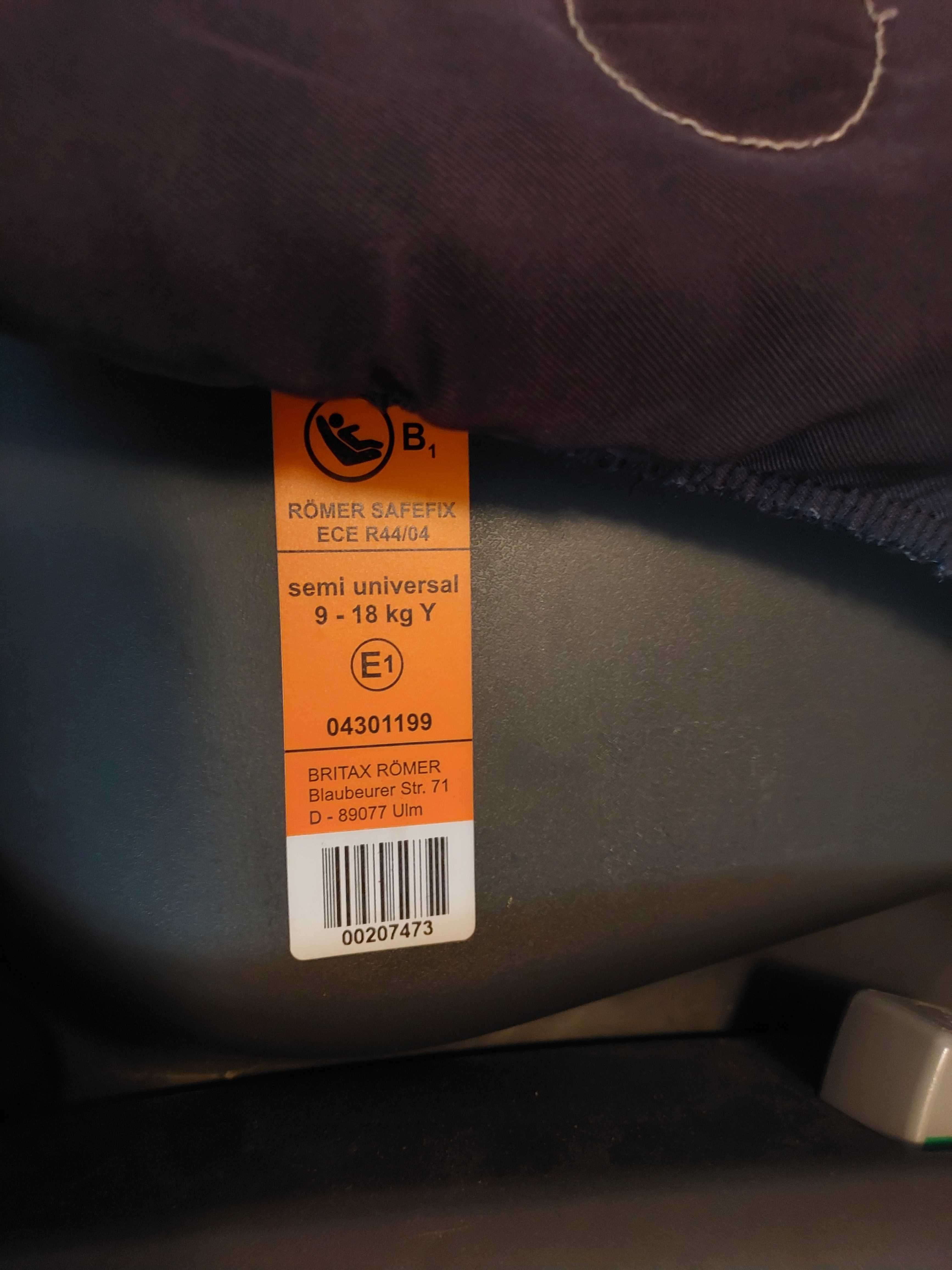 Fotelik Britax Romer 9-18 kg ze stopka