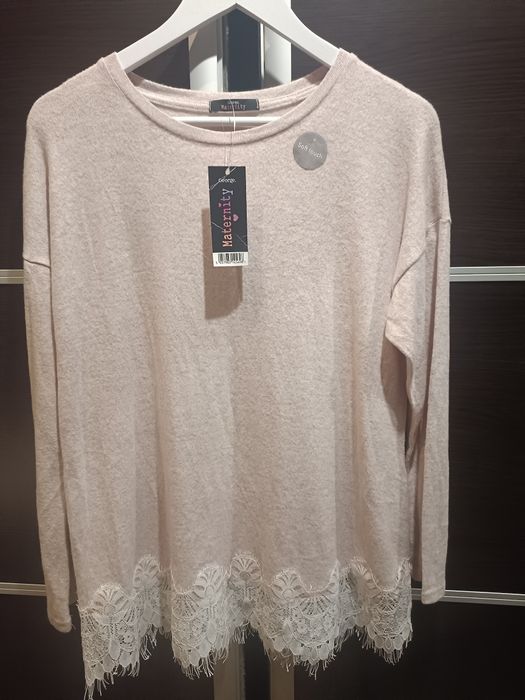 Sweterek George Maternity - pudrowy róż. Rozm.42