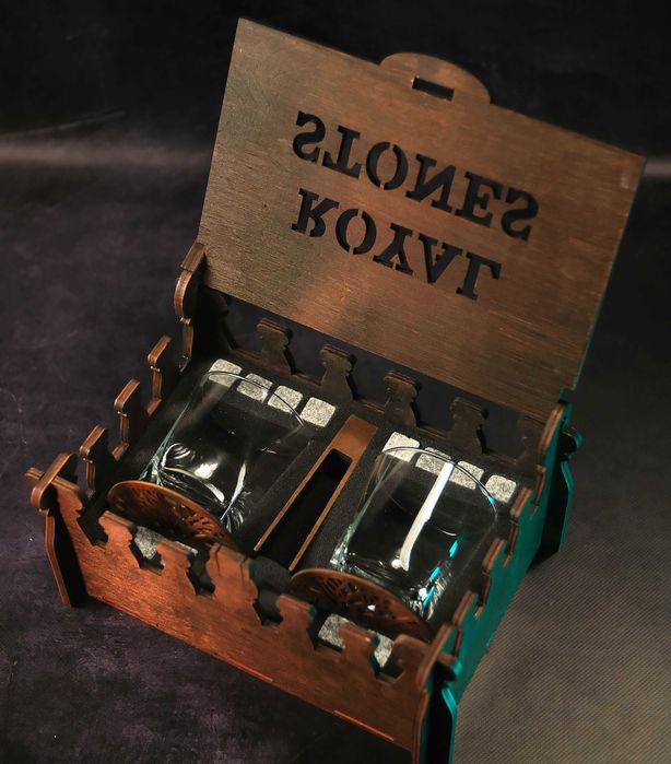 Подарунковий набір з келихами 310 мл Камені для віскі Камни для виски