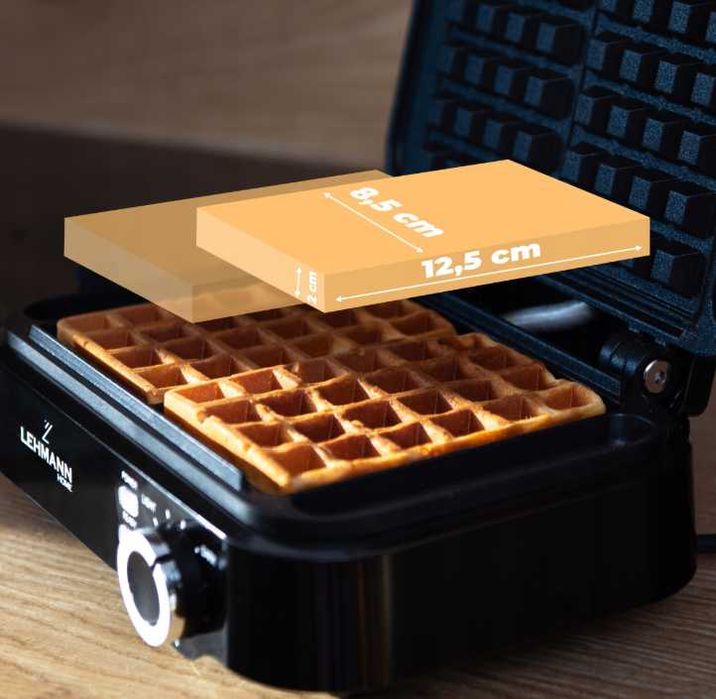 NOWA Gofrownica na 2 Duże gofry Regulacja Temperatury Mocna 2000w