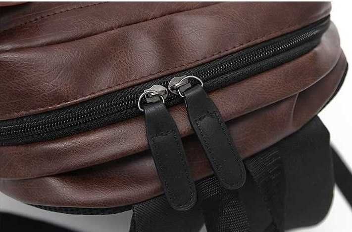 Мужской кожаный рюкзак місткий чоловічий ранец портфель сумка модный
