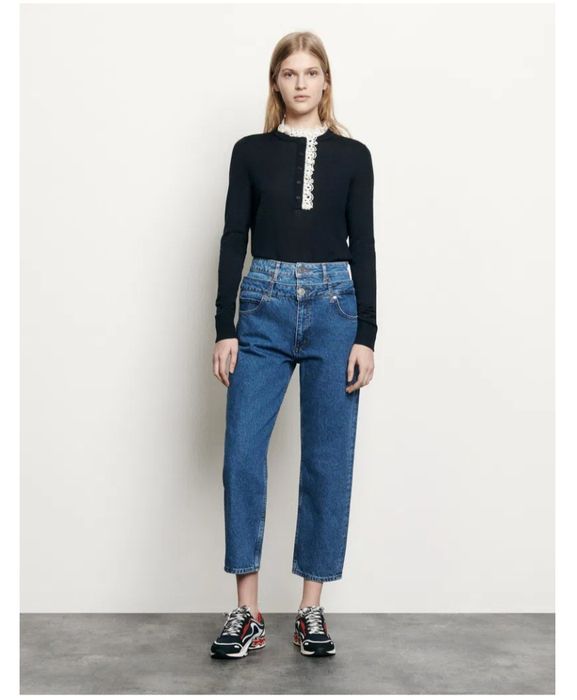 Sandro  Франция стильные джинсы мом