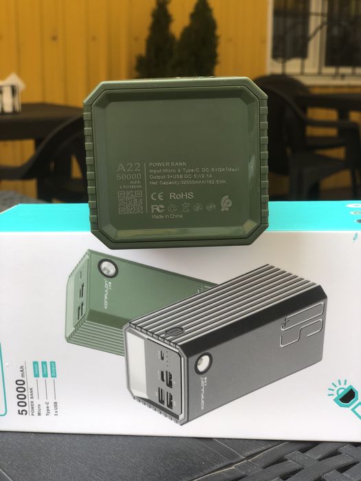 Power bank 50000. Быстрая зарядка 22.5W.