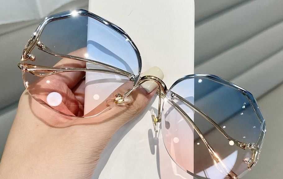 Modne,przeciwsłoneczne , damskie okulary ombre