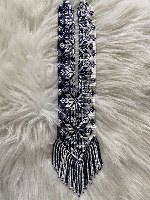 Гердан украінський орнамент етно прикраса з бісеру