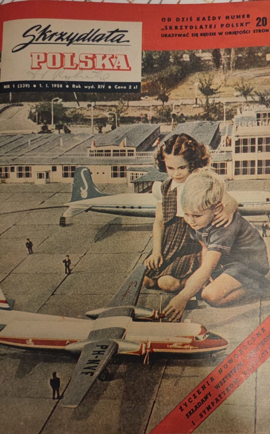 Magazyn "Skrzydlata Polska" rocznik 1958. Wszystkie numery. W oprawie.