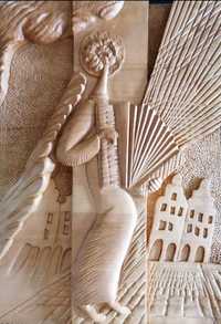 Płaskorzeźba Anioł z akordeonem