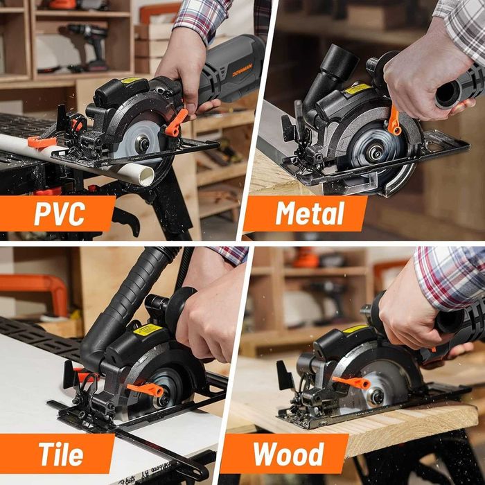 Pilarka tarczowa Ręczna piła tarczowa Laser 115mm 710W- DOVAMAN MCS01A