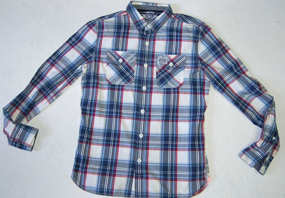 SUPERDRY ROZ.L koszula męska jak nowa w kratę