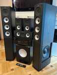 Kino Domowe Zestaw Kolumny Jamo Amplituner Denon Subwoofer Aktywny