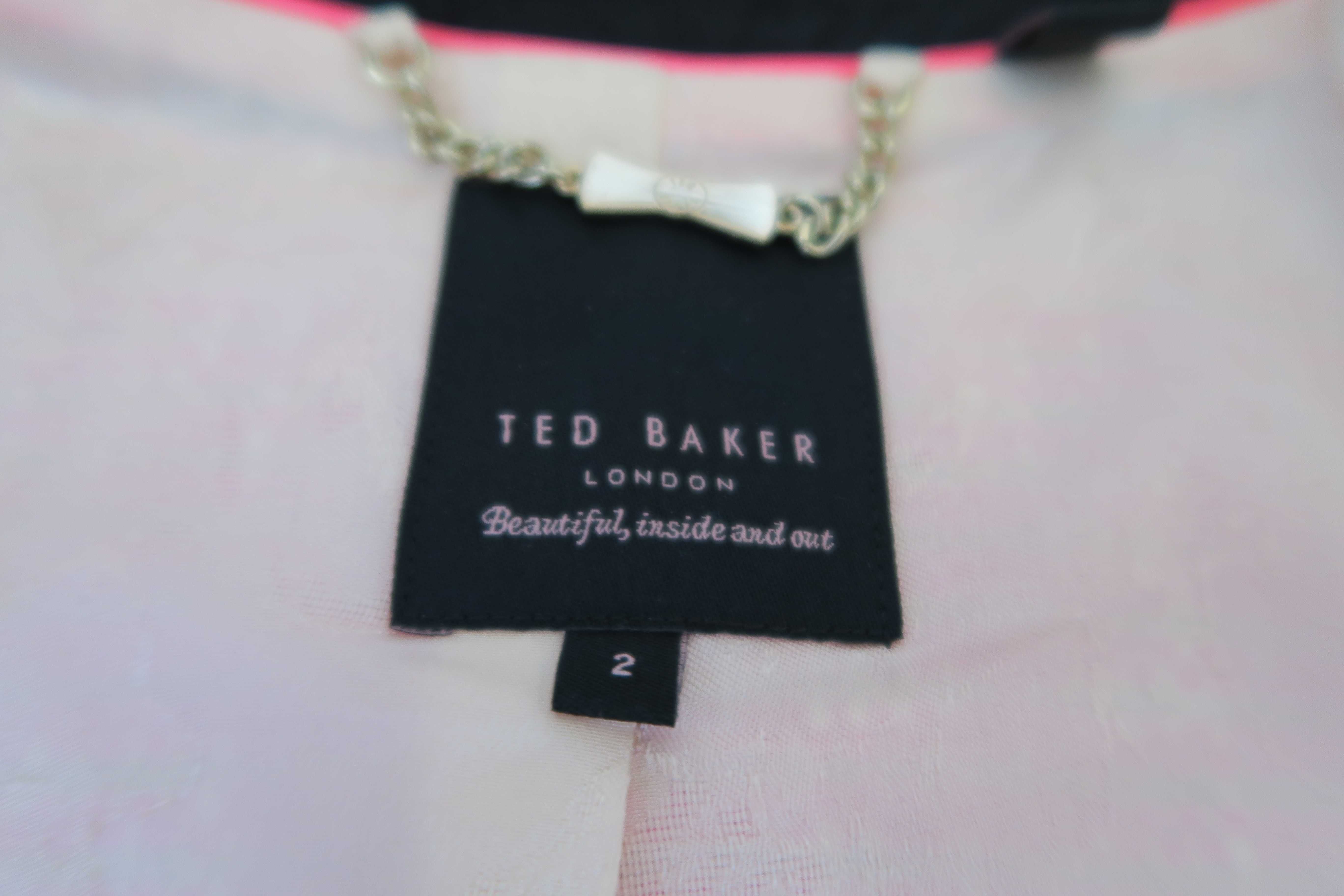 Ted Baker pudełkowy różowy żakiet a la chanelka z metką!! roz. 34