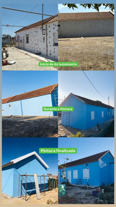 Isolamento térmico (Capoto),pinturas em geral com qualidade.