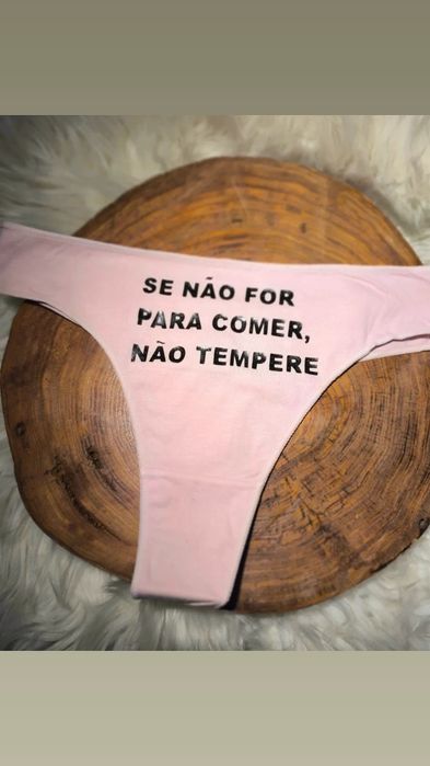 Cueca mulher com frase divertida
