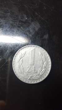 Moneta 1 zł z 1978 roku ze znakiem mennicy