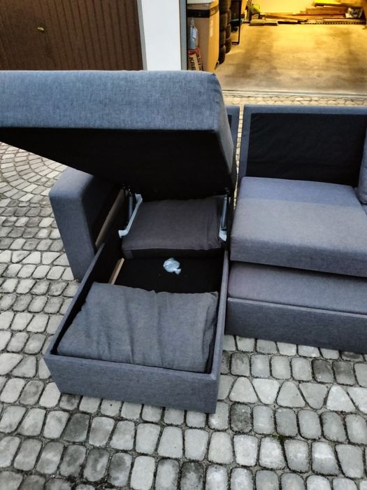 Narożnik rozkładany szary