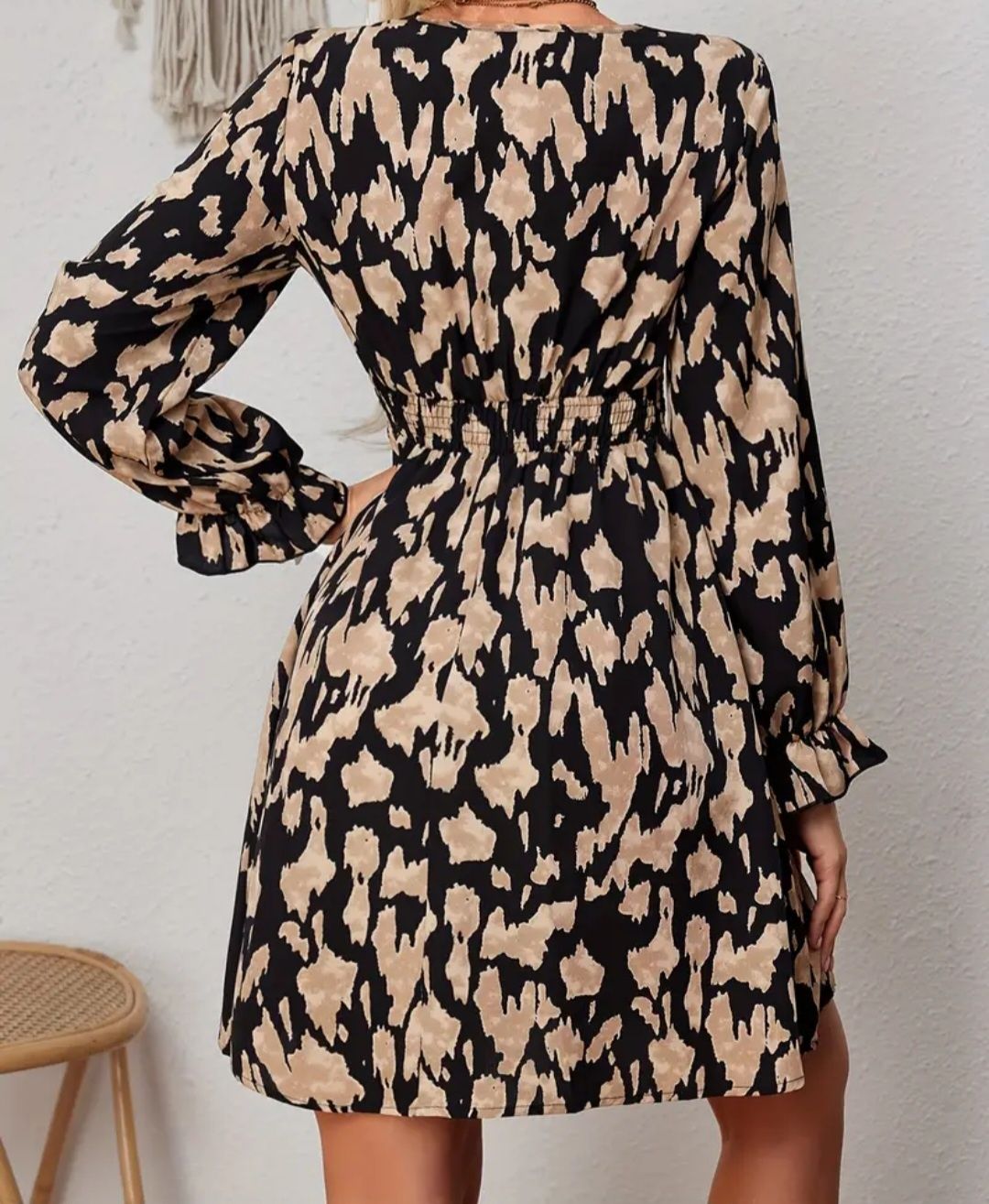 Elegancka midi sukienka do pracy biura chrzest L XL na każdą okazję