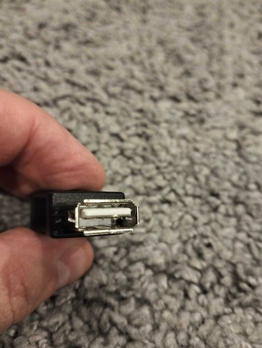 Adapter USB A-B czarny
