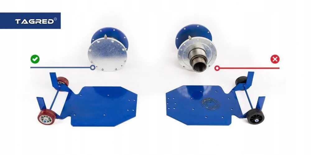 Podnośnik Pneumatyczny bałwanek 3.5T 135-400mm +krążek