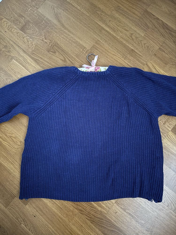 Gruby sweter H&M granat XL oversize