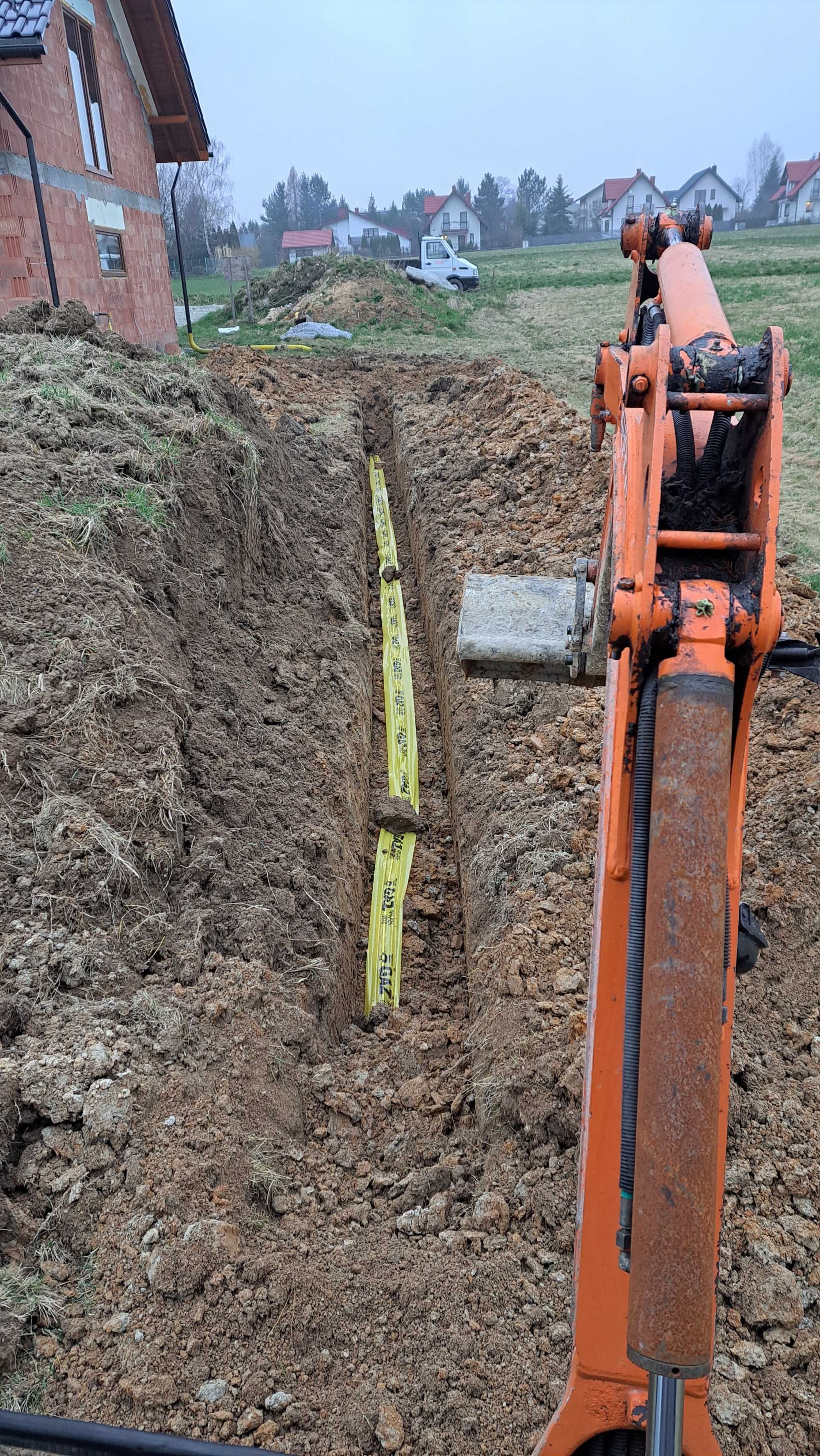 Minikoparka,Wiertnica fi300mm, Transport WYWROTKĄ 3,5t