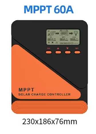 Controlador Carga MPPT Puro 40A ou 60A 12v | 24v LifePo4 e Chumbo
