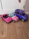 Zestaw komplet samochod Barbie 3 szt jeep van cabrio